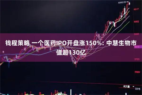钱程策略 一个医药IPO开盘涨150%: 中慧生物市值超130亿