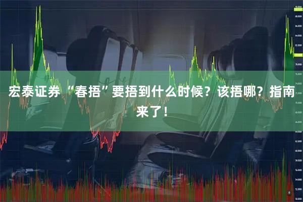 宏泰证券 “春捂”要捂到什么时候？该捂哪？指南来了！