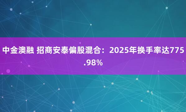中金澳融 招商安泰偏股混合：2025年换手率达775.98%